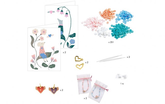 Zestaw do tworzenia bransoletek przyjaźni Djeco - Serca